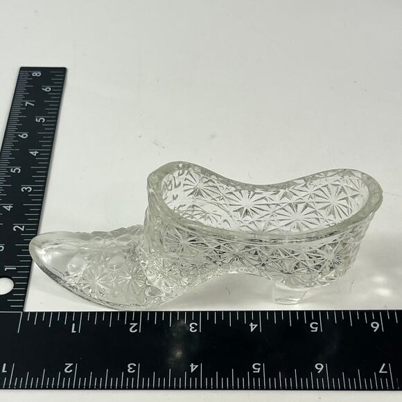 Fenton Daisy and Button High Heel Glass Shoe Slipper MCM Fashion Gift Vintage - Picture 5 of 6